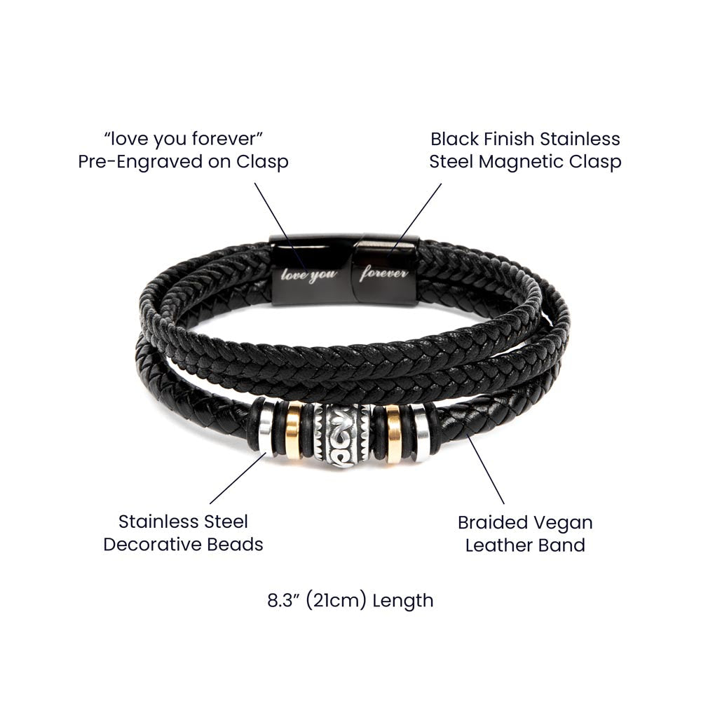 Love You Forever Will Never Lose (To My Grandson) – Bracelet